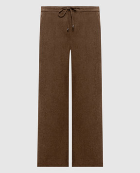 Max Mara Коричневі штани LIVIO з вовни і кашеміру LIVIO