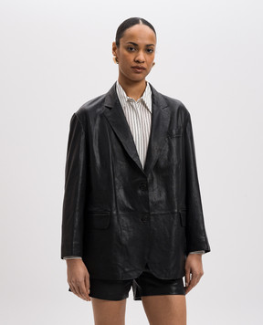 Max Mara Weekend Чорний шкіряний жакет MARAT MARAT