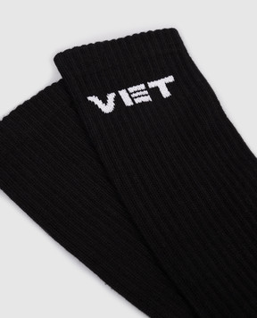 Vetements Чорні шкарпетки з логотипом UH76SO250Bm