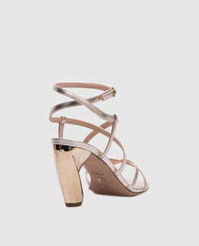 Christian Dior Золотисті шкіряні босоніжки KCQ570LAM
