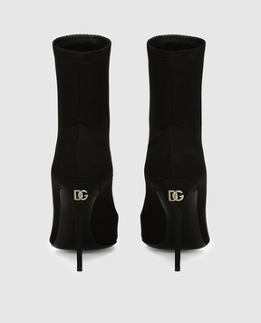Dolce&Gabbana Чорні ботильйони з металевим логотипом DG CT0959AM237