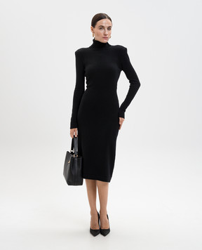 Tom Ford Чорна сукня міді з кашеміру ACK545YAX437