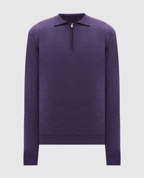 Cashmere&Whiskey Фіолетове поло з вовни мериноса 94394Z