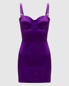 Dolce&Gabbana Фиолетовое платье бюстье F6CLMTFURHM