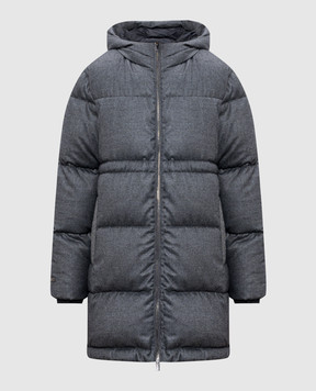 Peserico Серый пуховик с цепочкой мониль S24044C1945
