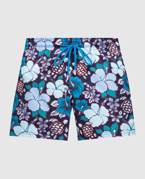 Vilebrequin Синие шорты для плавания Tropical Turtles MSOAF113