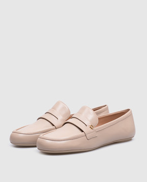 Gianvito Rossi Бежеві шкіряні лофери GIORGIA G2531405GOM