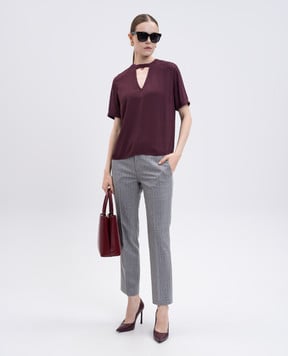 Twinset Бордовий топ з логотипом 252TP2292
