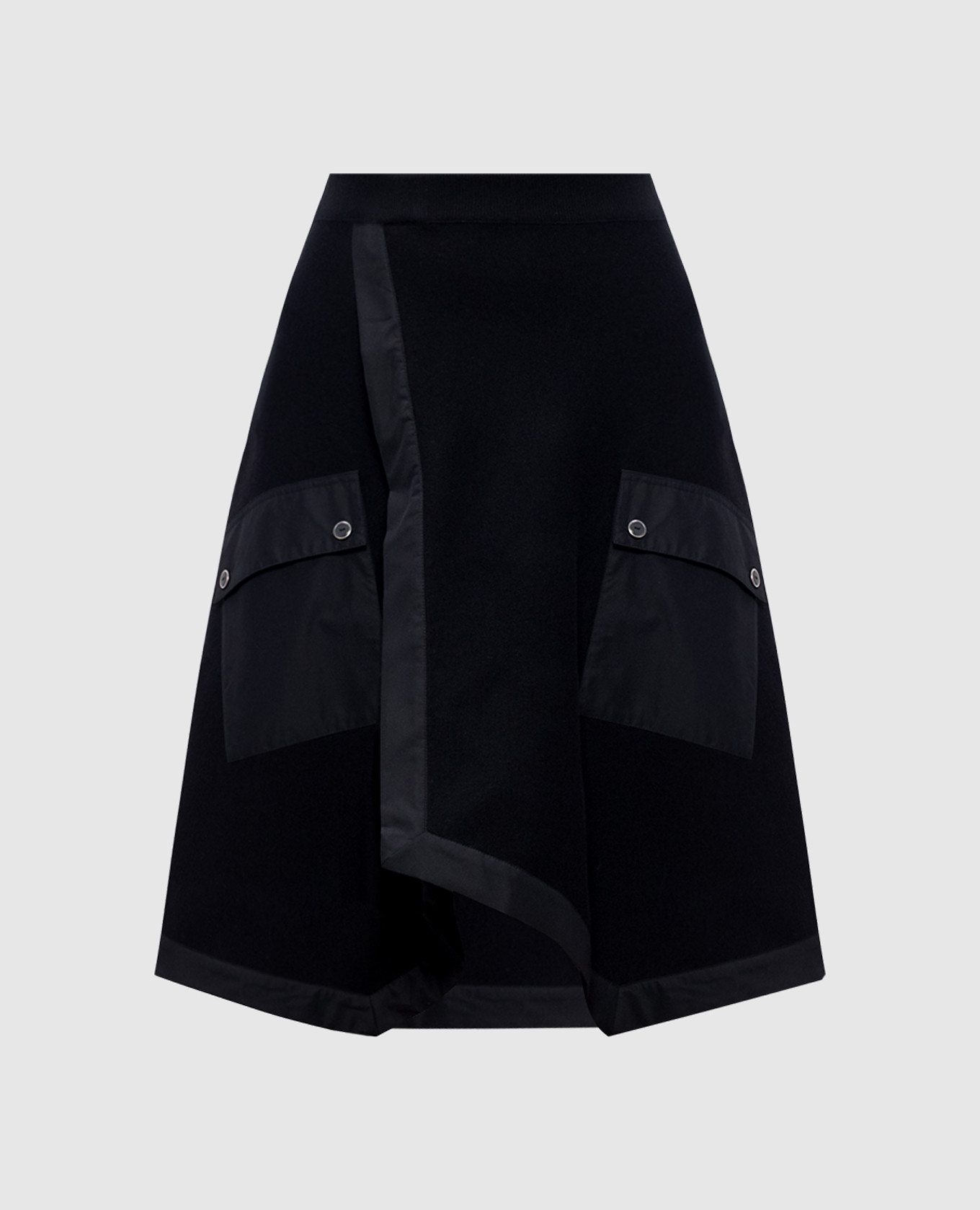 

Черная юбка с шерстью, Черный, Юбки-а-силуэта