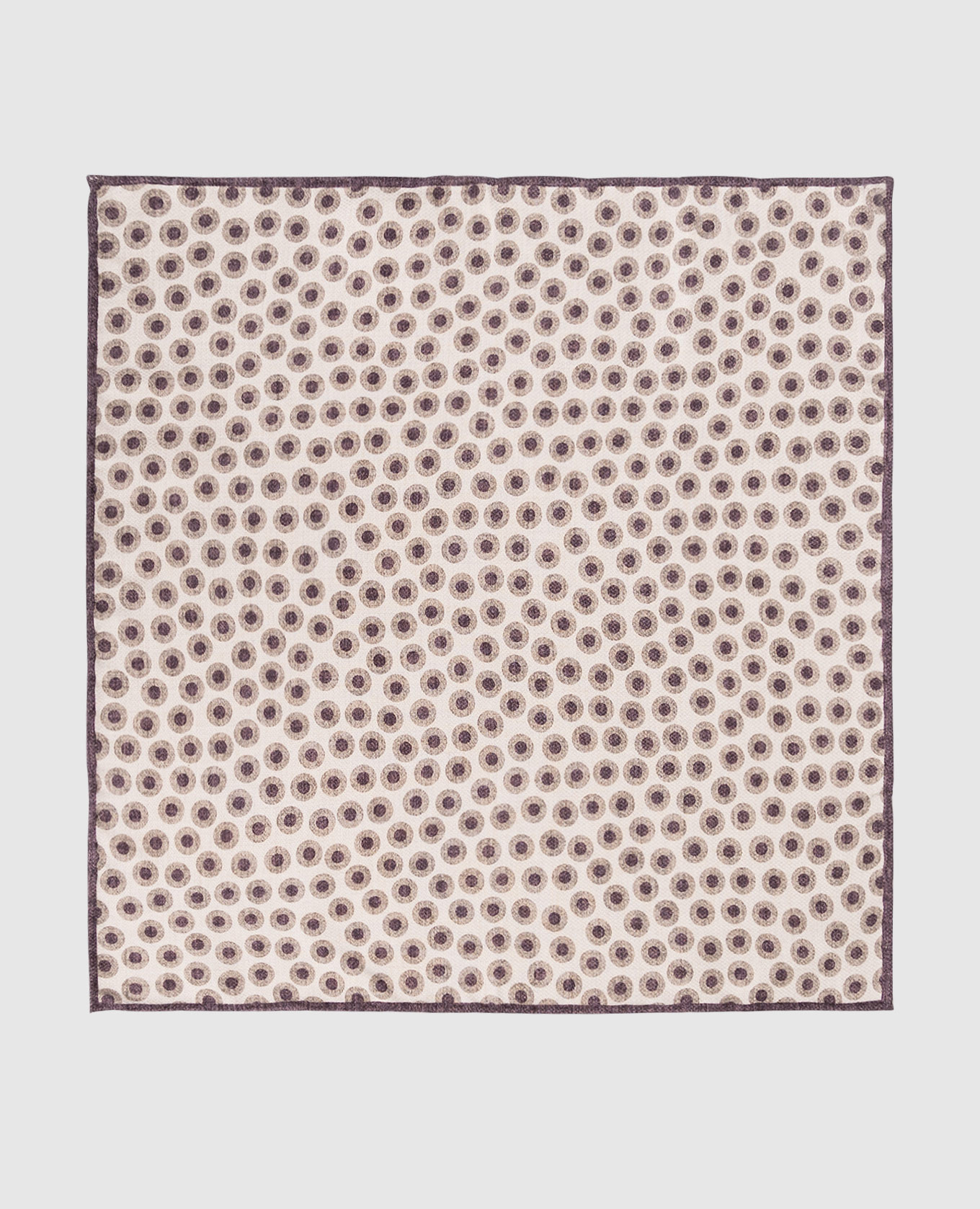 

Бежевый платок-паше из шелка в горох, Платки