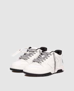 Off-White Белые кожаные кроссовки Out Of Office W259F5L006