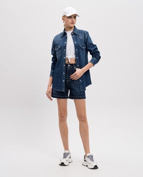 Dolce&Gabbana Сині джинсові шорти з ефектом потертості FTC8QDG8LY9