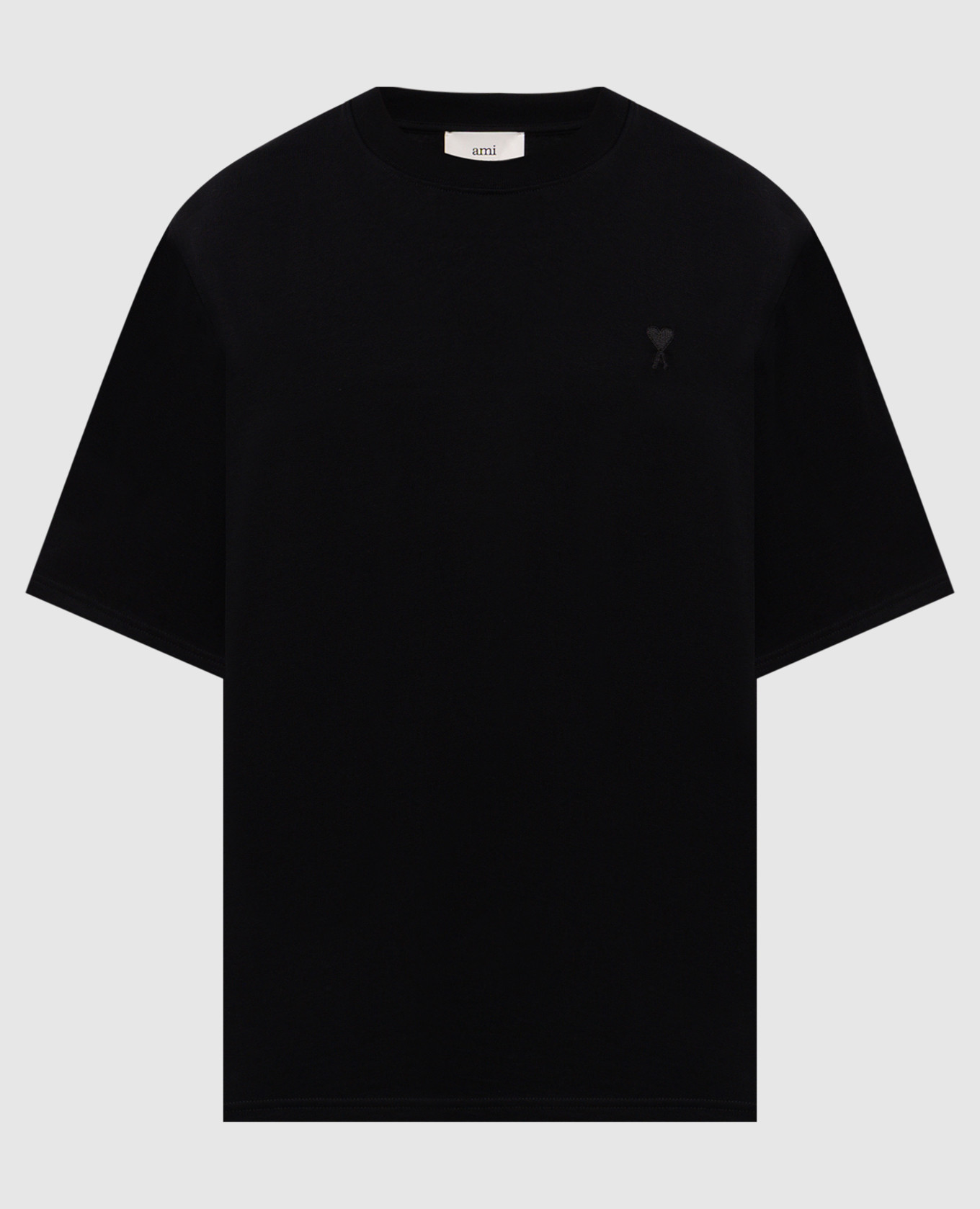 

Черная футболка с вышивкой эмблемы Ami de Coeur, Черный, Футболки