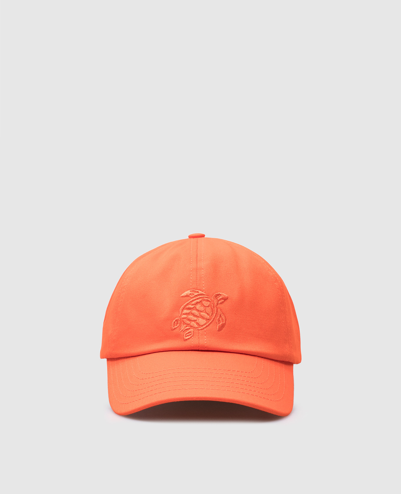 Оранжевая кепка с вышивкой логотипа