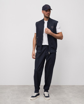 Brunello Cucinelli Синие джогеры с эмблемой MB4223580T