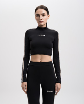 Palm Angels Чорний топ з вишивкою логотипа PWAD075S25FAB001