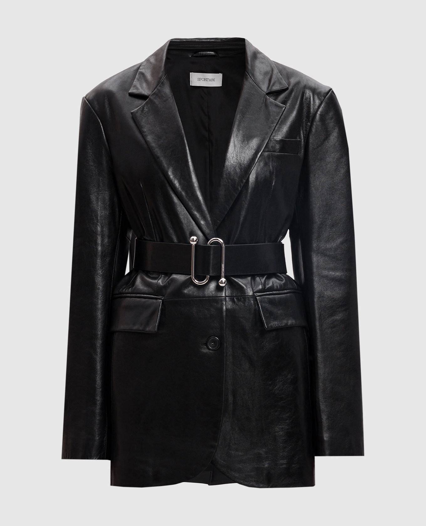 

Черный кожаный жакет TEORIA, Жакеты