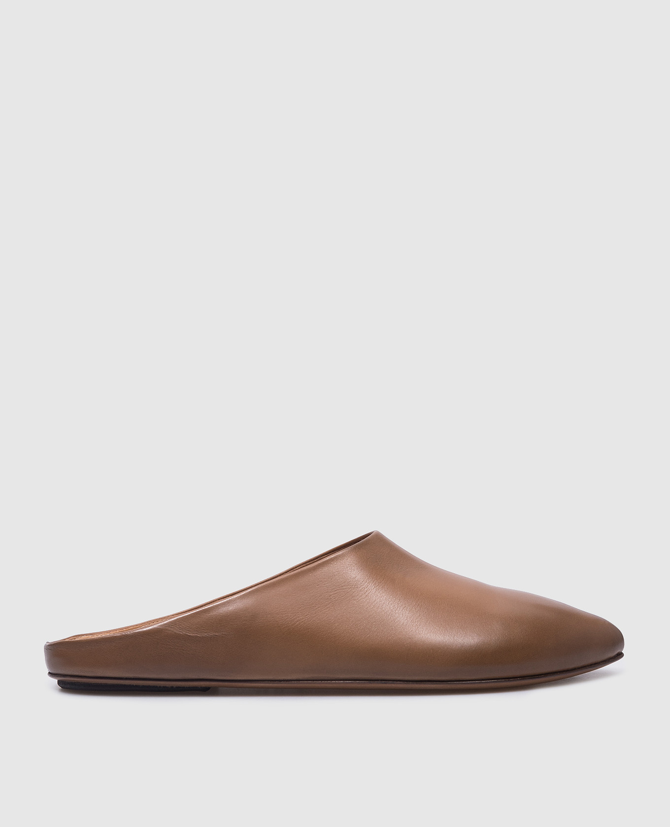 Noce brown leather mules