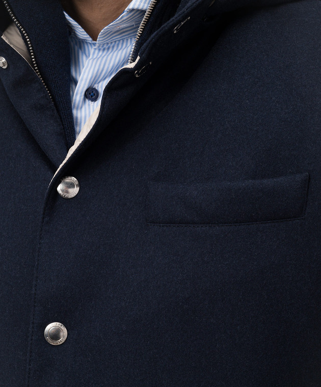 Brunello Cucinelli Синий жилет из шерсти MM4631775 изображение 5