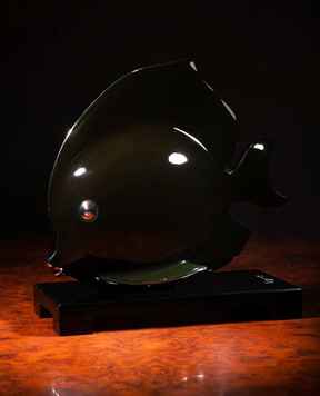 Stefano Ricci Зелена порцелянова риба-янгол з платиною OAPE01SHINY3