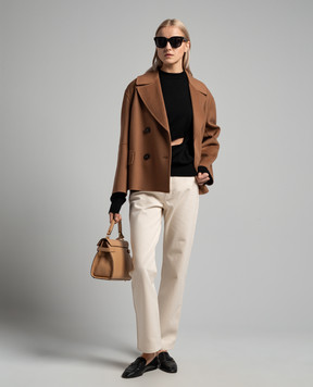 Max Mara Sportmax Черный джемпер Holiday из шерсти HOLIDAY