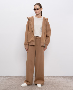 Max Mara Бежева футболка GEMMA з логотипом GEMMA