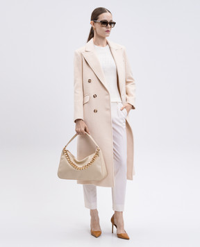 Twinset Бежевий топ з логотипом 252TP3240