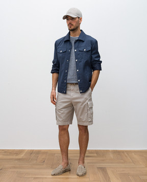 Brunello Cucinelli Серые шорты-карго M252DU0030
