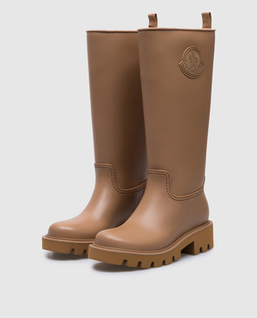 Moncler Коричневые сапоги Kickstream с фактурным логотипом J209B4G00070M4522