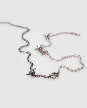 Off-White Серебристая цепочка Barbed Wire OMOB15OS25MET001