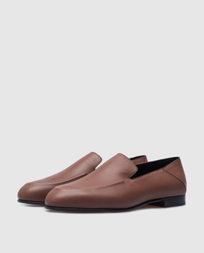 Canali Коричневые кожаные лоферы RA01019911406E