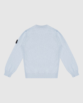 Stone Island Дитячий блакитний джемпер з патчем логотипа K1S165100017S00B068