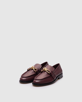 Bottega Veneta Бордові шкіряні лофери Astaire 796697V5DZ0