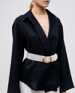 Twinset Белый пояс с плетением 251TO5290