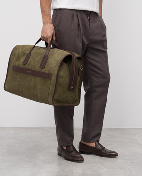 Gianni Chiarini Зеленая дорожная сумка Berlino с логотипом BSN11629COMMTDSPORTY