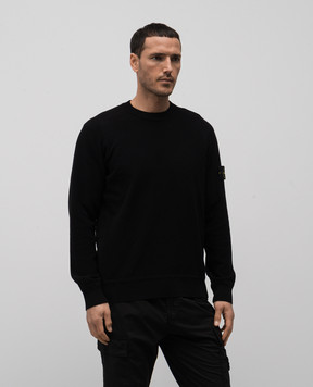Stone Island Чорний джемпер з патчем логотипа K1S155100036S00B5