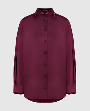 Tom Ford Бордова блуза із шовку CA3211FAX881