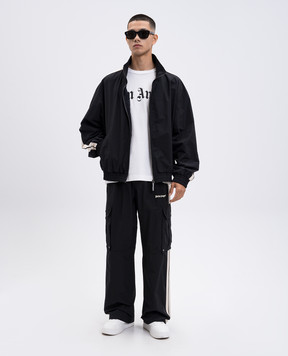 Palm Angels Черная спортивная куртка с логотипом PMEB029F25FAB001