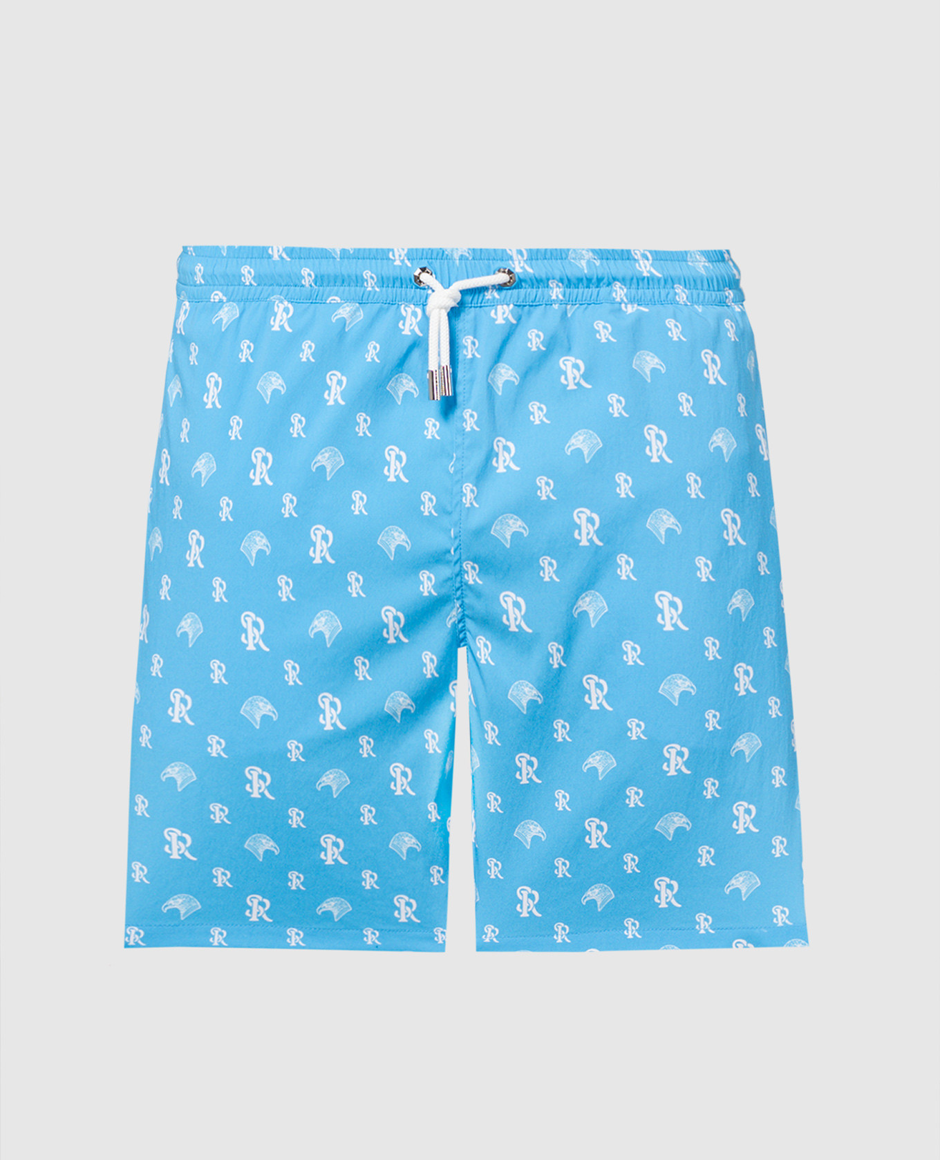Blue logo print swim shorts