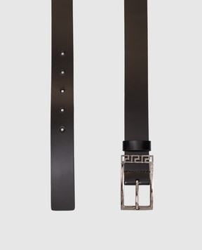 Versace Черный кожаный ремень Greca 10151051A08779