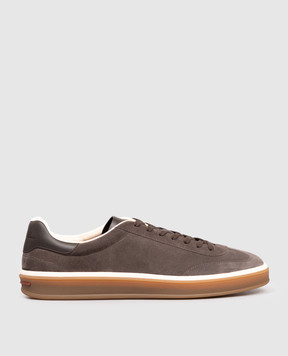 Loro Piana Коричневые замшевые кеды Tennis Walk FAN8505