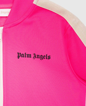 Palm Angels Дитяча рожева спортивна куртка з лампасами PGBD002S25FAB001412