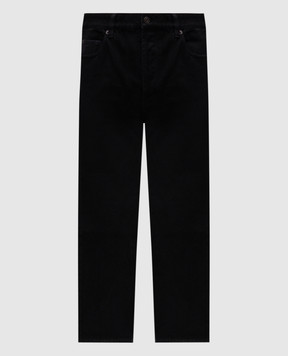 Saint Laurent Чорні джинси з патчем логотипа 837398Y29WA