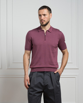 Cashmere&Whiskey Бордове поло з шовком FS05