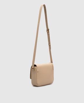Tom Ford Бежевая кожаная сумка-мессенджер WALLIS с монограммой логотипа L1831LCL442X