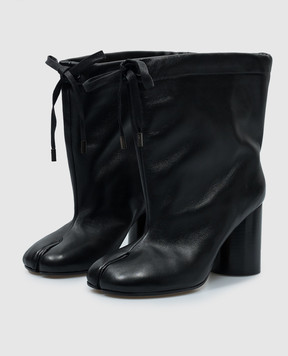 Maison Margiela Черные кожаные ботильоны с вырезом S58WU0416P7122