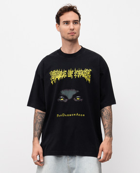 Vetements Черная футболка с принтом UCF76TR550Bm