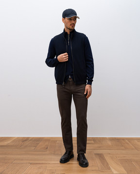 Loro Piana Синій двосторонній жилет West windwish з вовною FAP9759