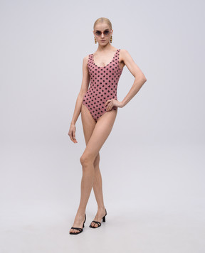 Dolce&Gabbana Рожевий купальник в принт логотипа O9A46JON02A