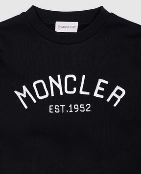 Moncler ENFANT Дитячий чорний спортивний костюм з вишивкою логотипа J29548M00003899PS6